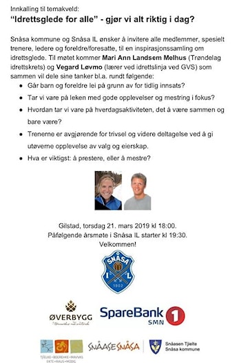 Idrettsglede for alle - gjør vi alt riktig i dag?